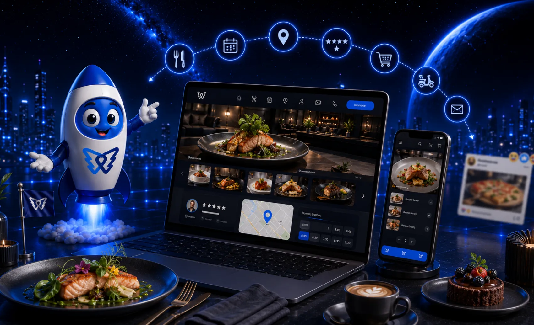 Restaurant & Food Business Websites: Your Menu Should Not Be a Blurry Facebook Photo.