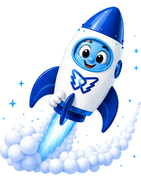 DelosWeb rocket launching a high-performing website