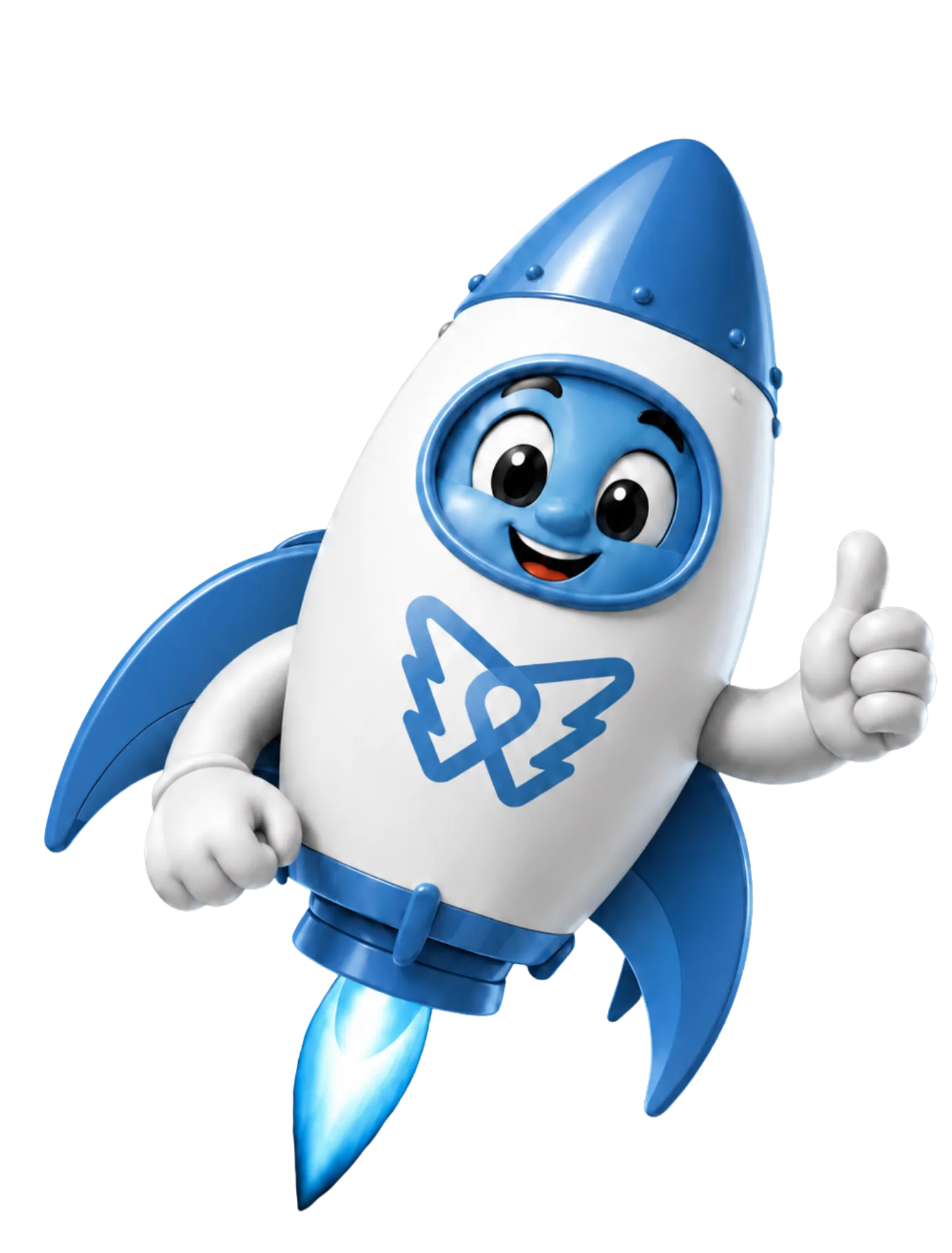 DelosWeb rocket mascot for custom website process