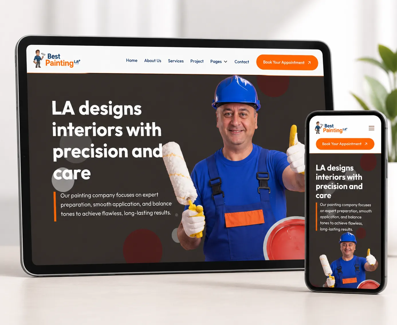 A professional website built for a local business